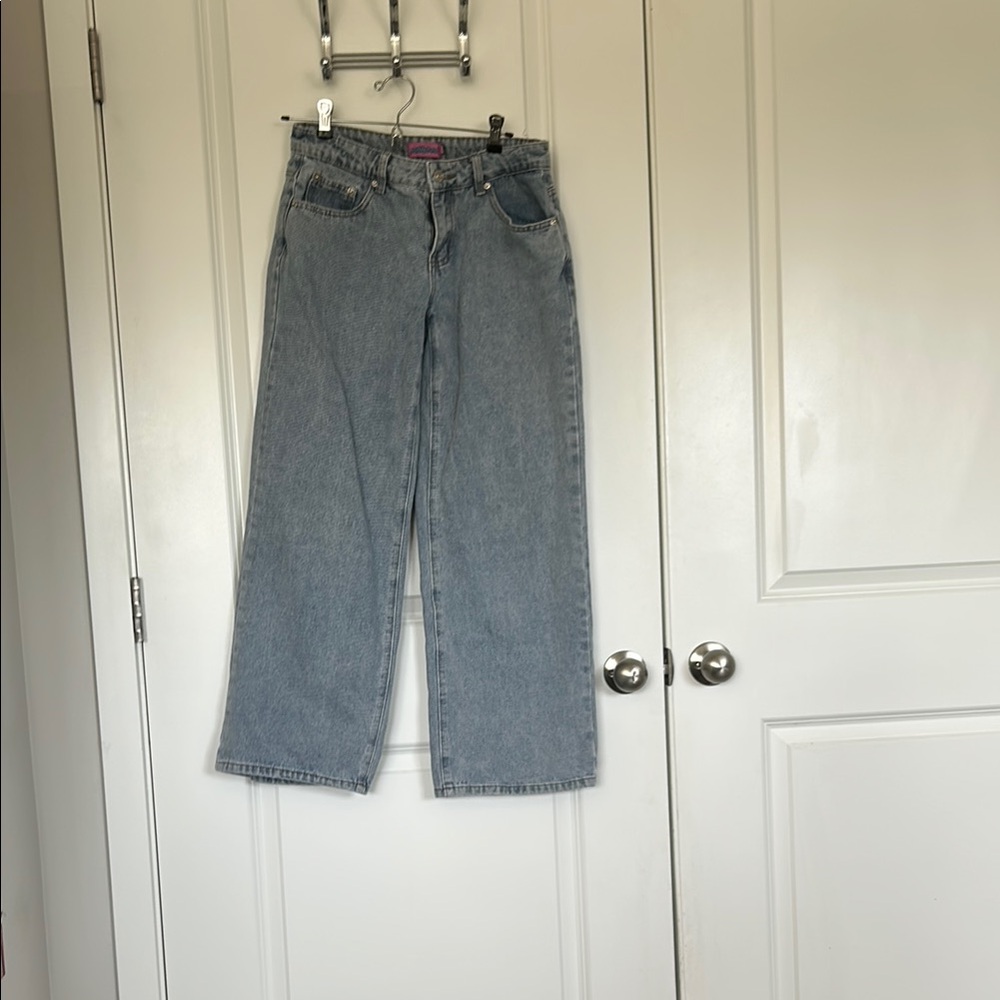 Edikted Light Blue Straight Leg Jeans